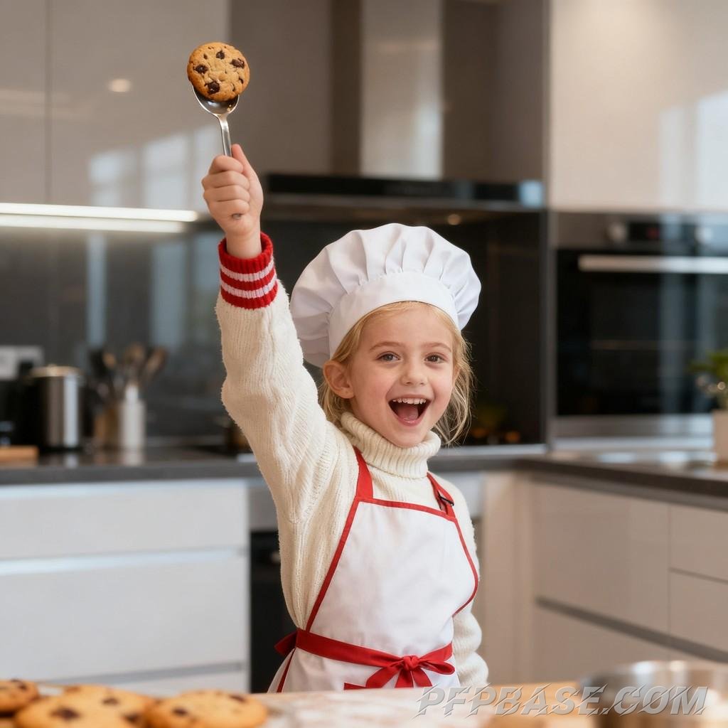 Image 6: childlike innocence, warmth, joy, focus, curiosity