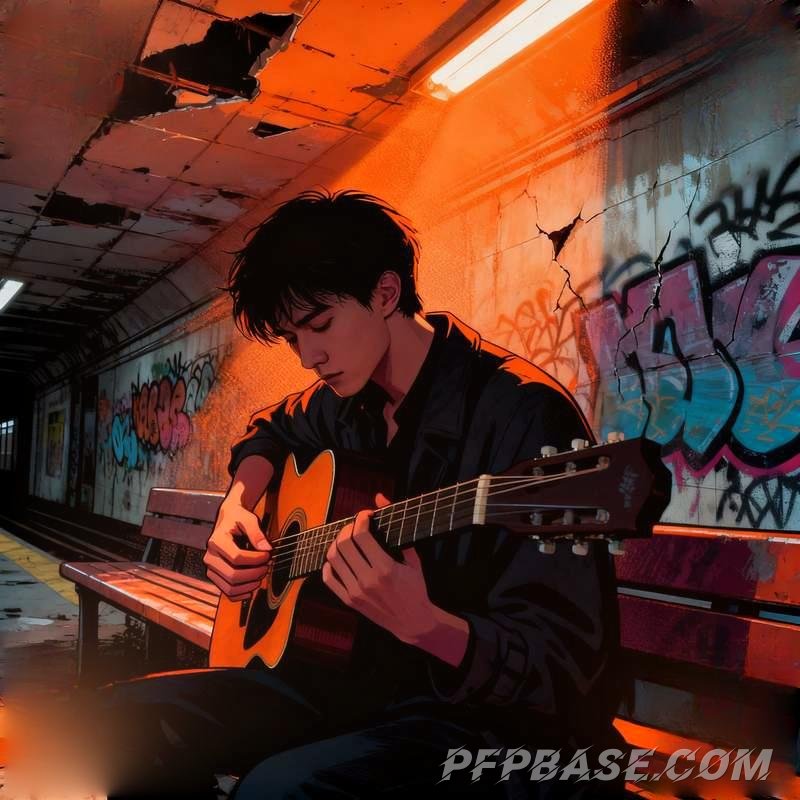 Image 2: trendy guy, unique avatar, city night view, autumn forest, graffiti subway, virtual geometry