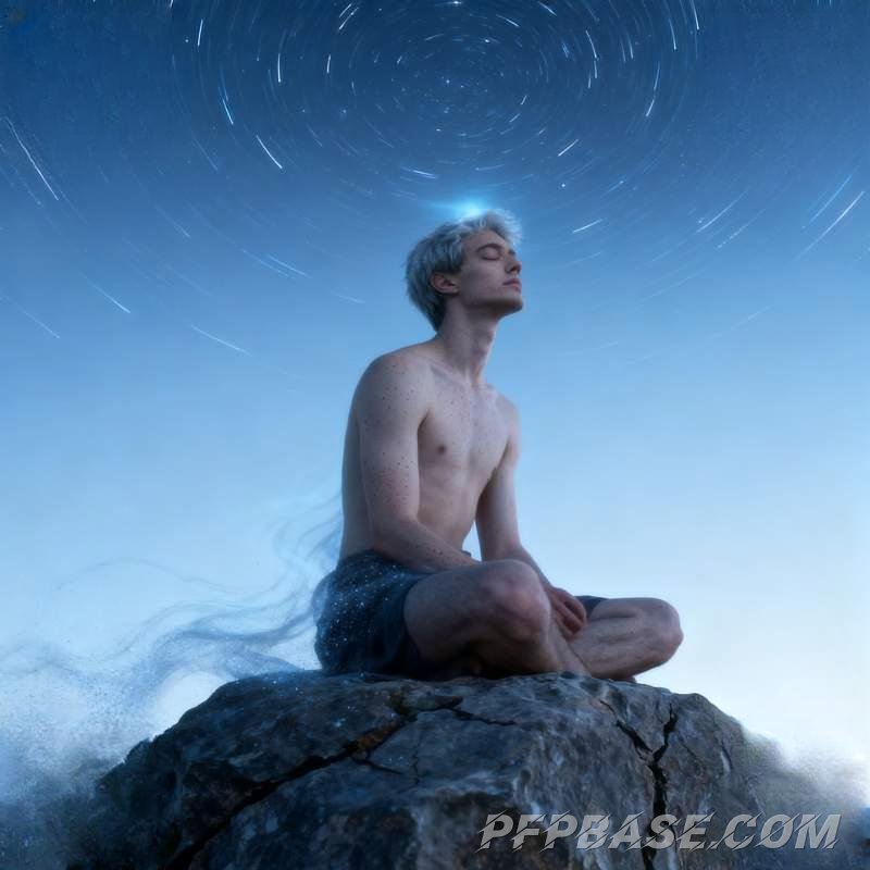 Image 8: man, cliff, graffiti wall, lakeside, snow-covered forest, church