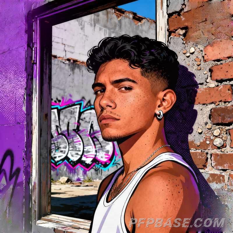 Image 16: man, coastline, city night view, snowy mountain stream, forest morning mist, graffiti wall