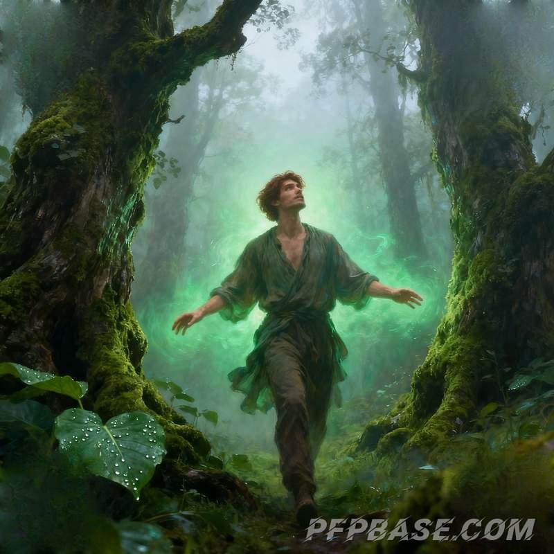 Image 17: man, coastline, city night view, snowy mountain stream, forest morning mist, graffiti wall