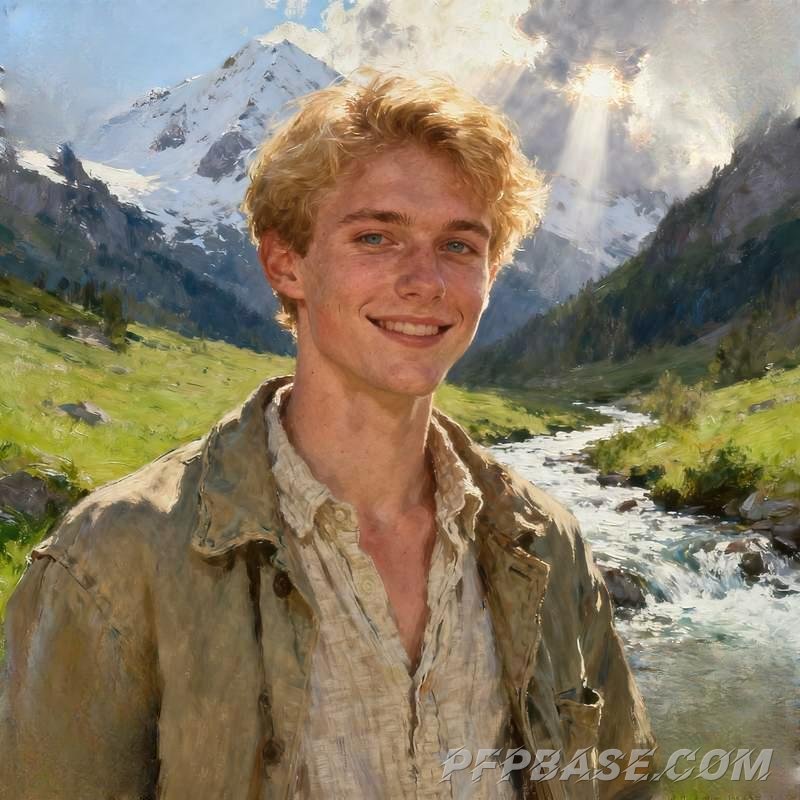 Image 4: man, coastline, city night view, snowy mountain stream, forest morning mist, graffiti wall