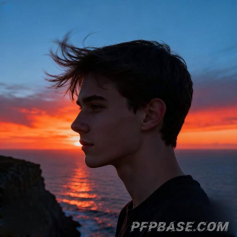 Image 7: man, coastline, city night view, snowy mountain stream, forest morning mist, graffiti wall