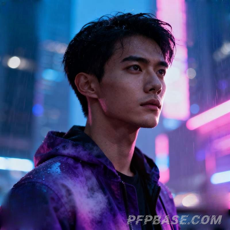 Image 2: young man, neon metropolis, star trail vortex, graffiti wall, morning mist on prairie, volcanic nigh