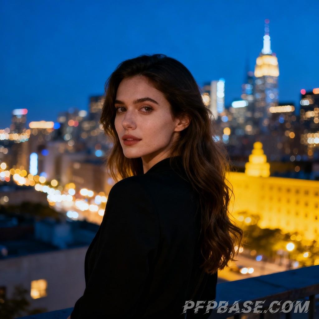 Image 3: city girl, romantic night, youthful energy, melancholic beauty, free spirit, gentle charm