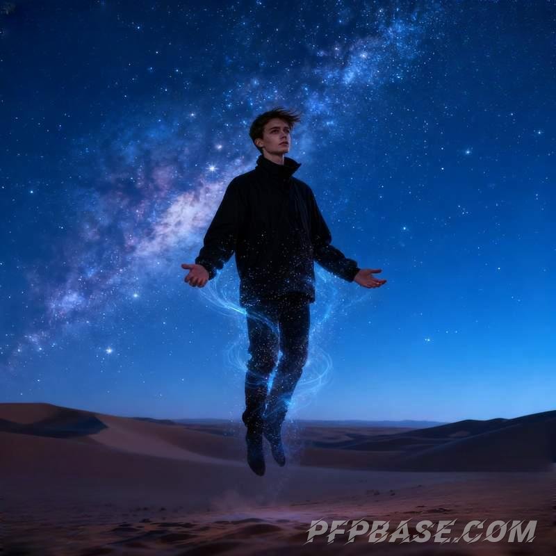 Image 2: male head, twilight mountain peak, starry desert, Scottish highlands, urban thunderstorm, waterfall