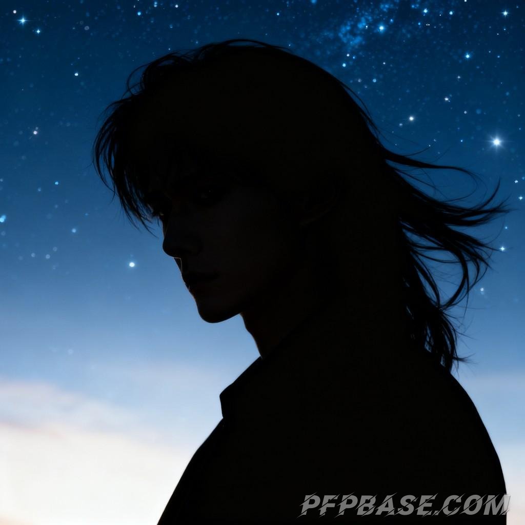 Image 1: silver-haired man, selfie-taking man, man in shadows, smoking man, knife-wielding man, side profile