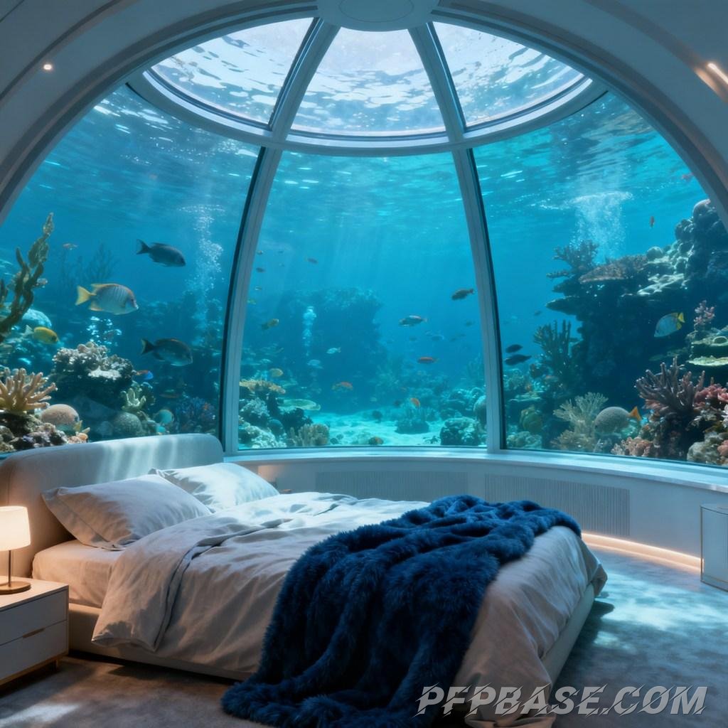 Image 3: surreal, dreamlike, sci-fi, deep sea, future