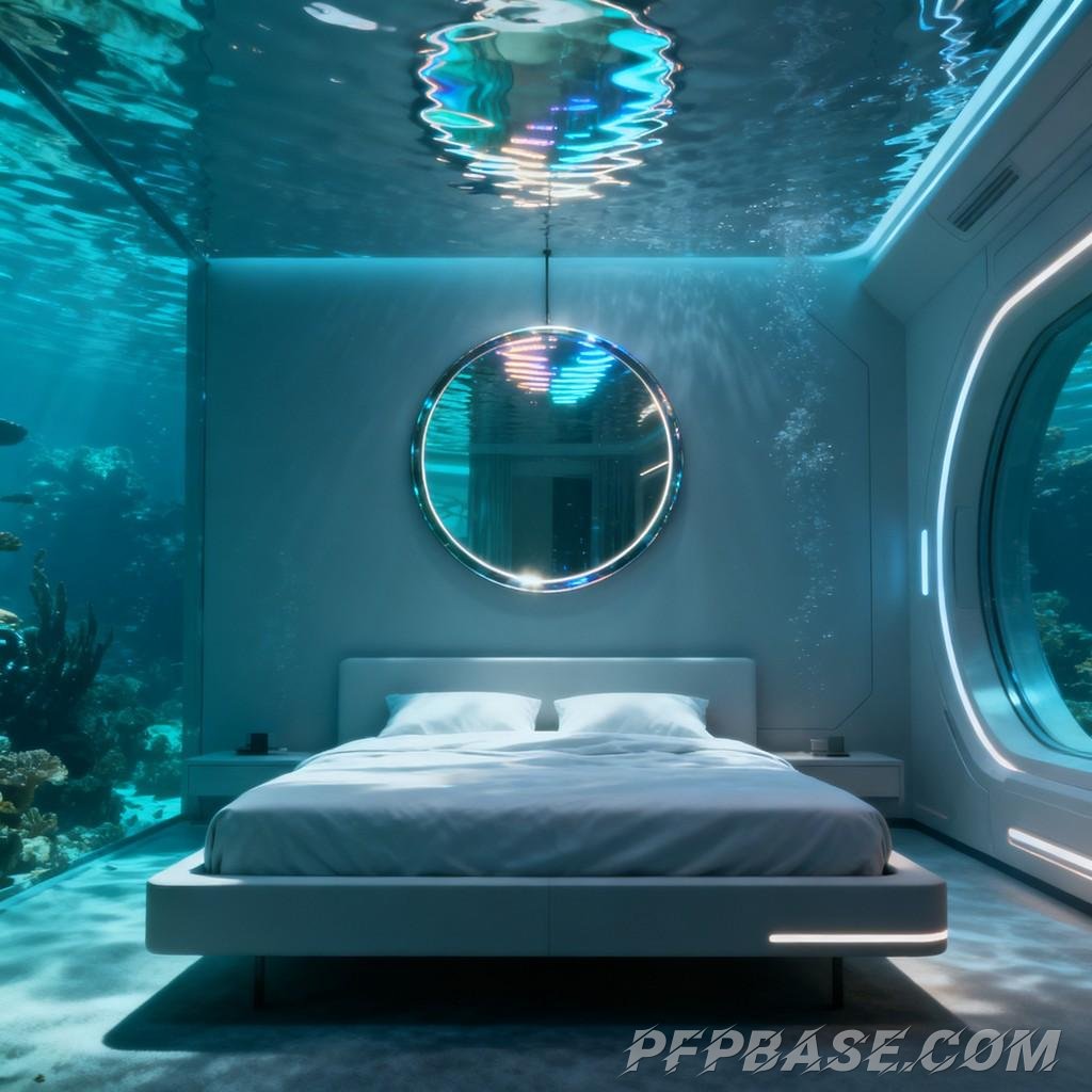 Image 4: surreal, dreamlike, sci-fi, deep sea, future