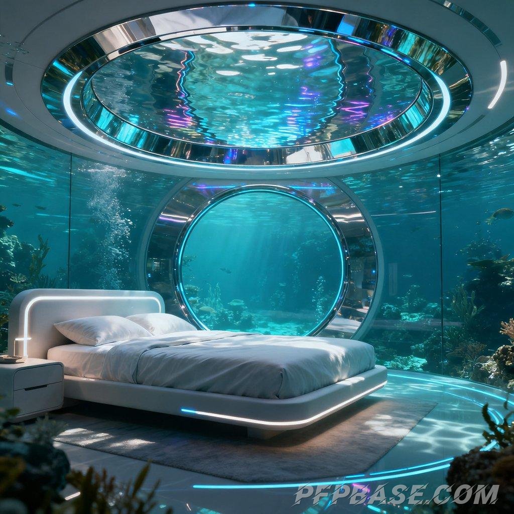 Image 6: surreal, dreamlike, sci-fi, deep sea, future