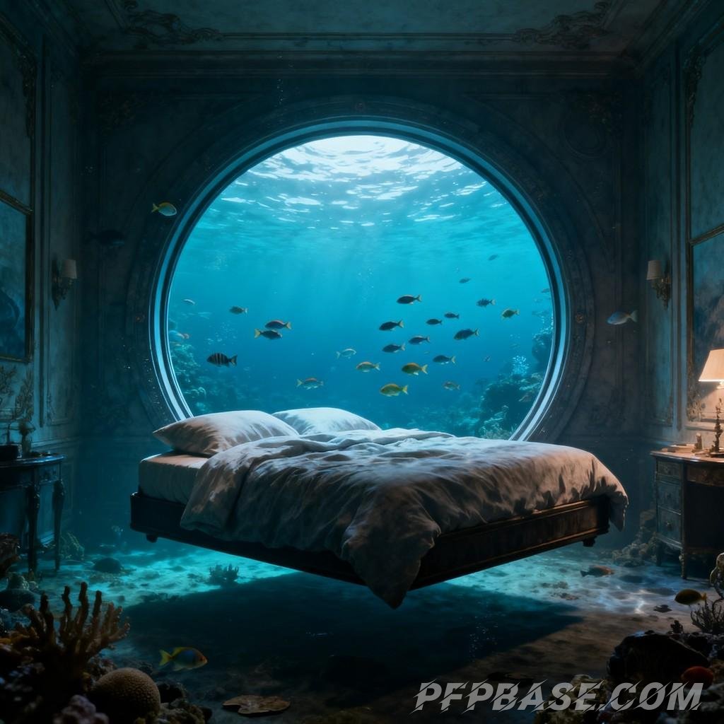 Image 8: surreal, dreamlike, sci-fi, deep sea, future