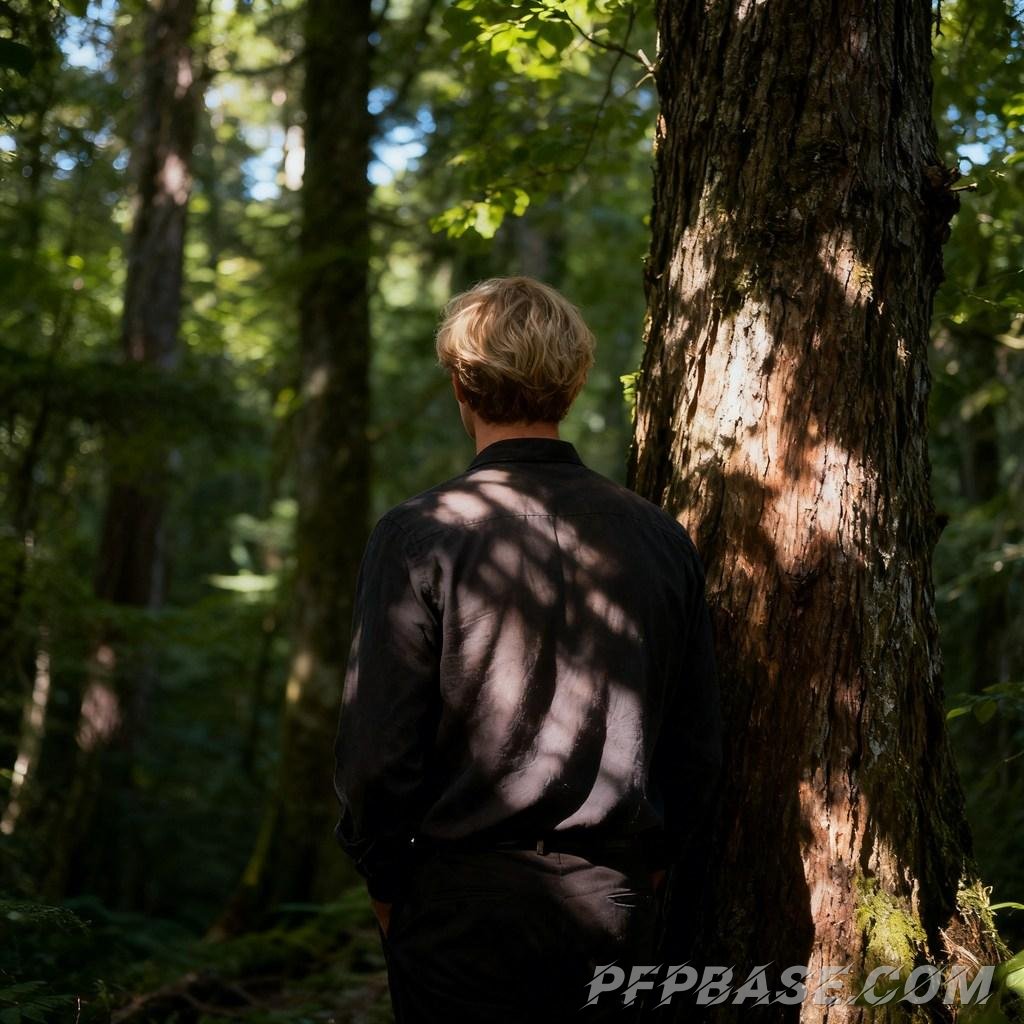 Image 5: cityscape, young adult, twilight, deep thought, play of light and shadow