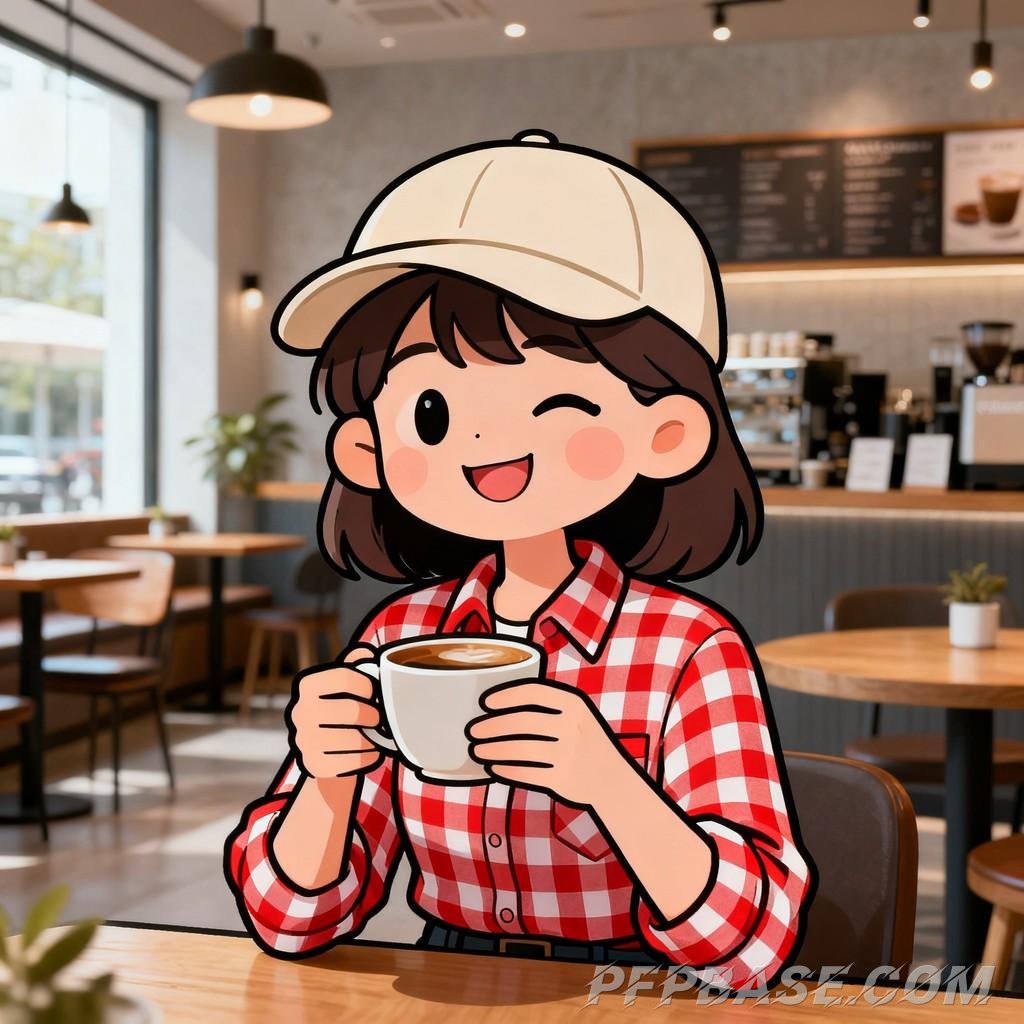 Image 4: white woman, side profile close-up, girl with cartoon hat, face covered by sweater, green plant back