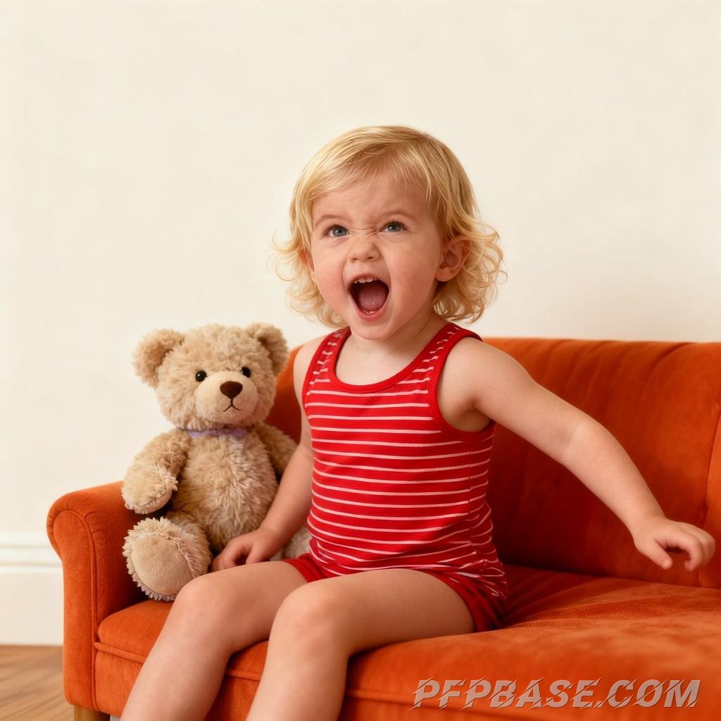 Image 3: cute, childlike innocence, soothing, heartwarming, vibrant