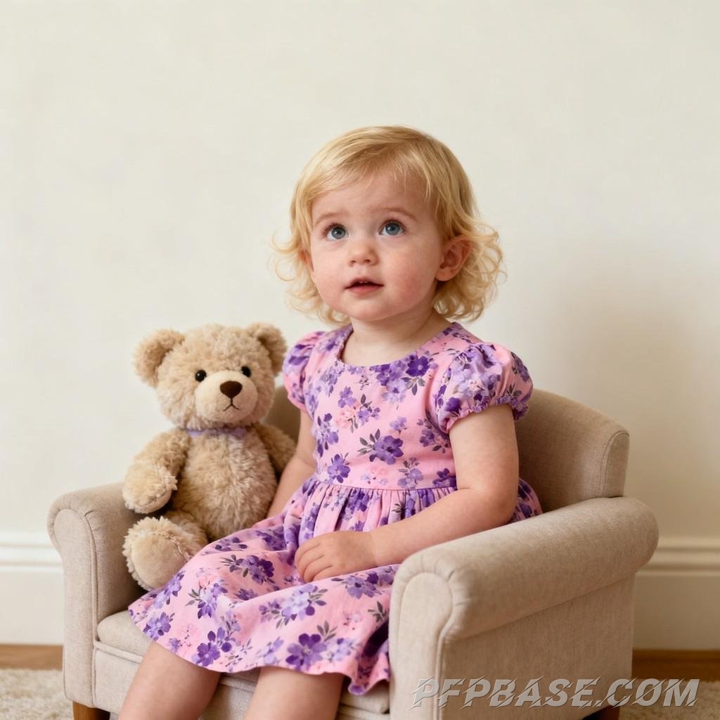 Image 4: cute, childlike innocence, soothing, heartwarming, vibrant