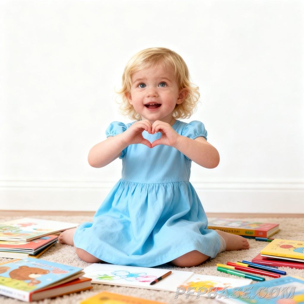 Image 5: cute, childlike innocence, soothing, heartwarming, vibrant