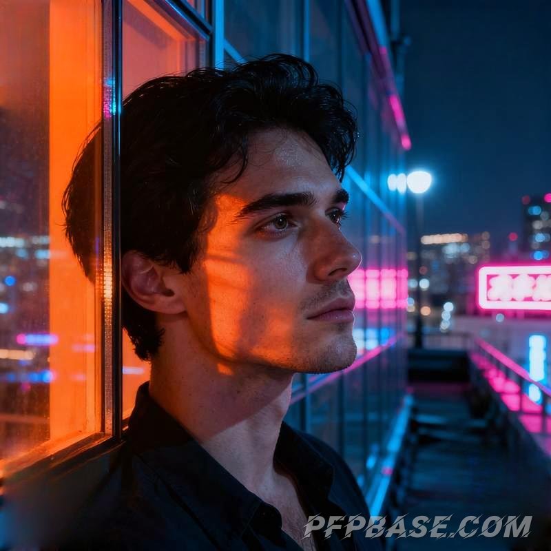 Image 7: male portrait, city night scene, desert stone formation, forest meditation, dream staircase, industr