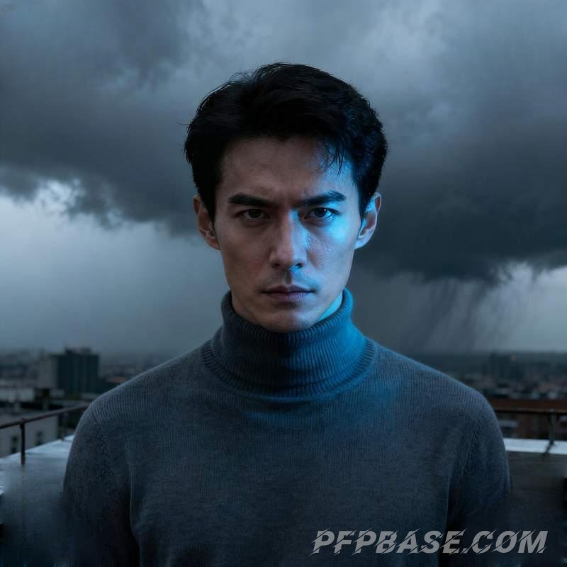 Image 3: male head, real person, explosive style, urban rooftop, Nordic tundra, neon street