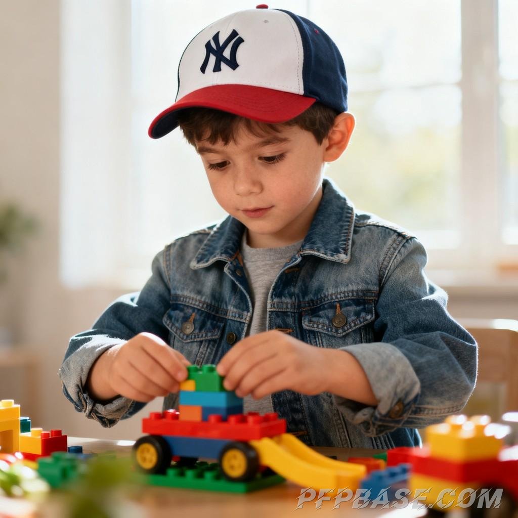 Image 4: blonde and blue-eyed, smile, joy, mischievous, innocent