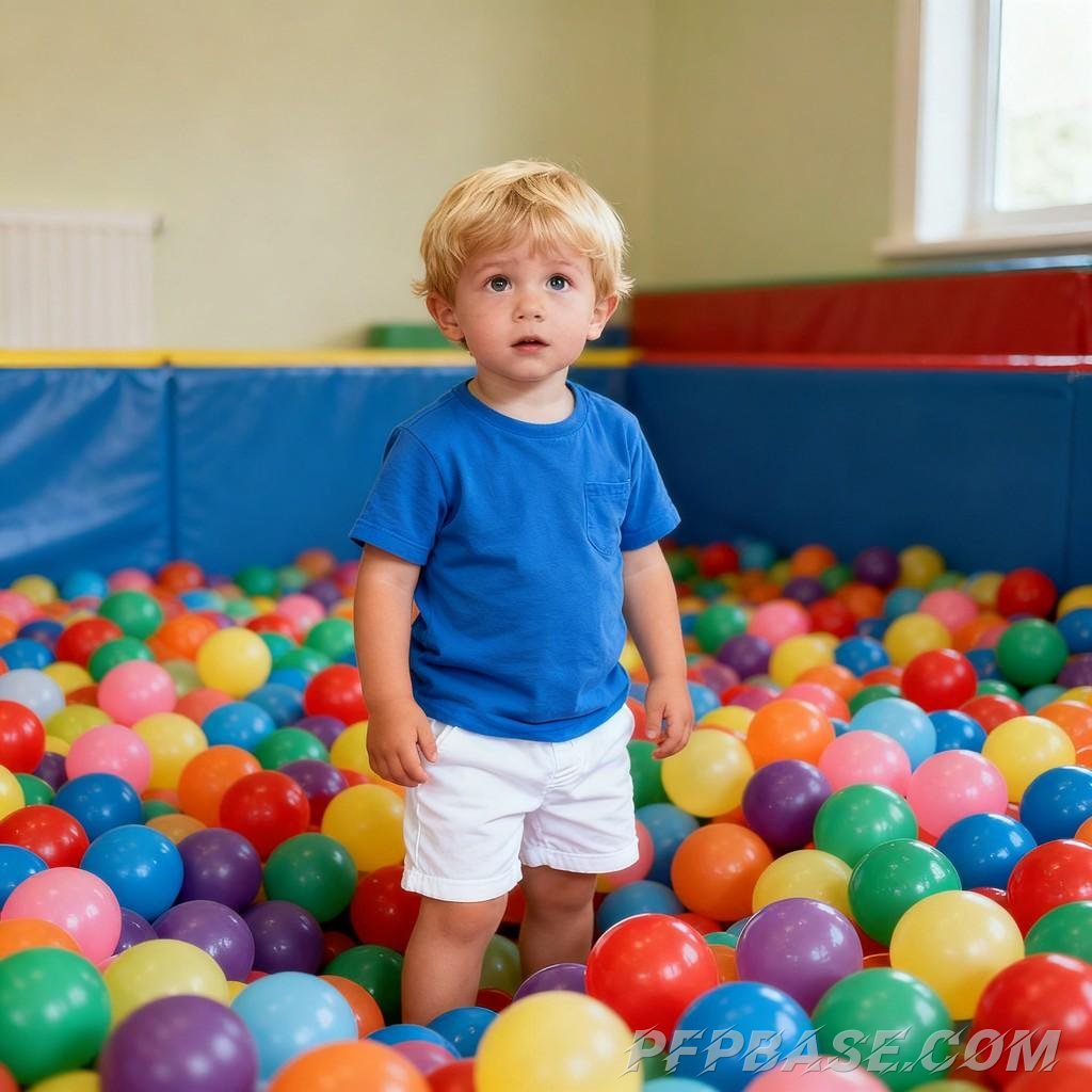 Image 5: blonde and blue-eyed, smile, joy, mischievous, innocent