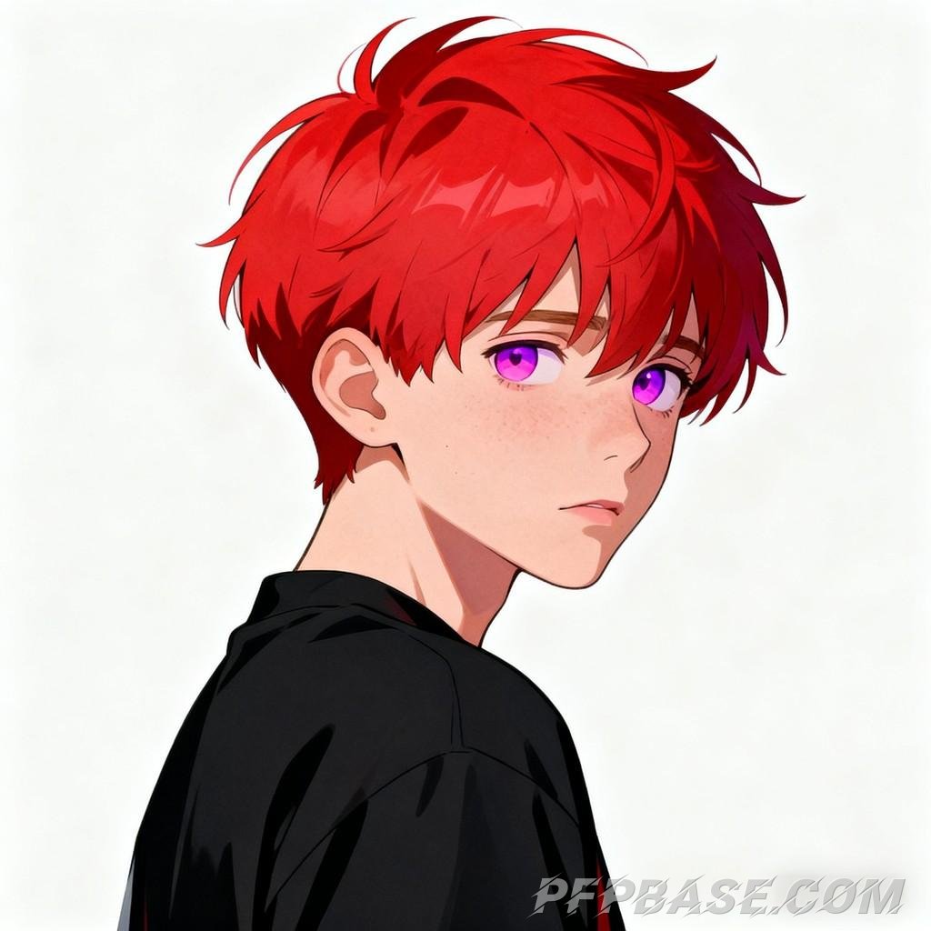 Image 2: red-haired youth, blue-haired sword wielder, golden-haired young man, silver-haired warrior, black a