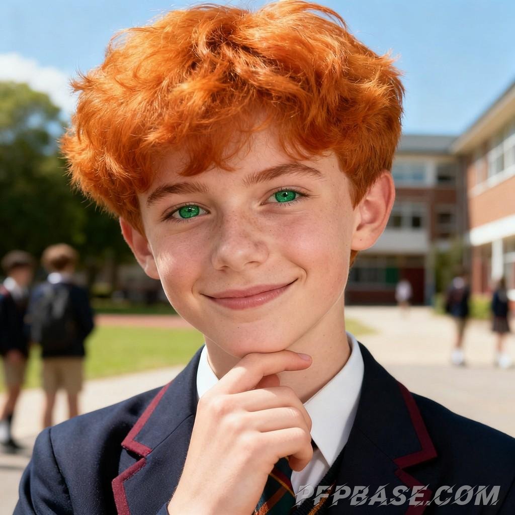 Image 3: silver-haired youth, dark-haired young man, enigmatic smoker, red-haired boy, white-haired youth