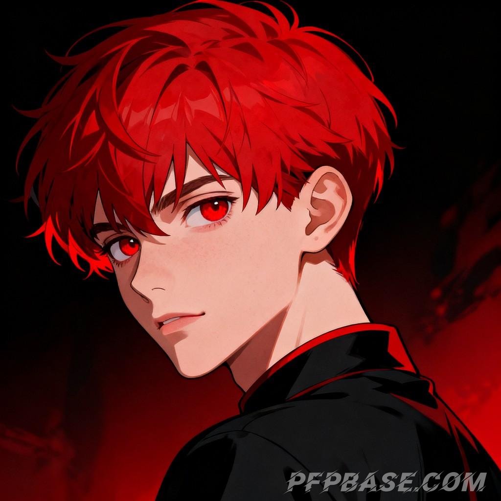 Image 6: silver-haired youth, dark-haired young man, enigmatic smoker, red-haired boy, white-haired youth