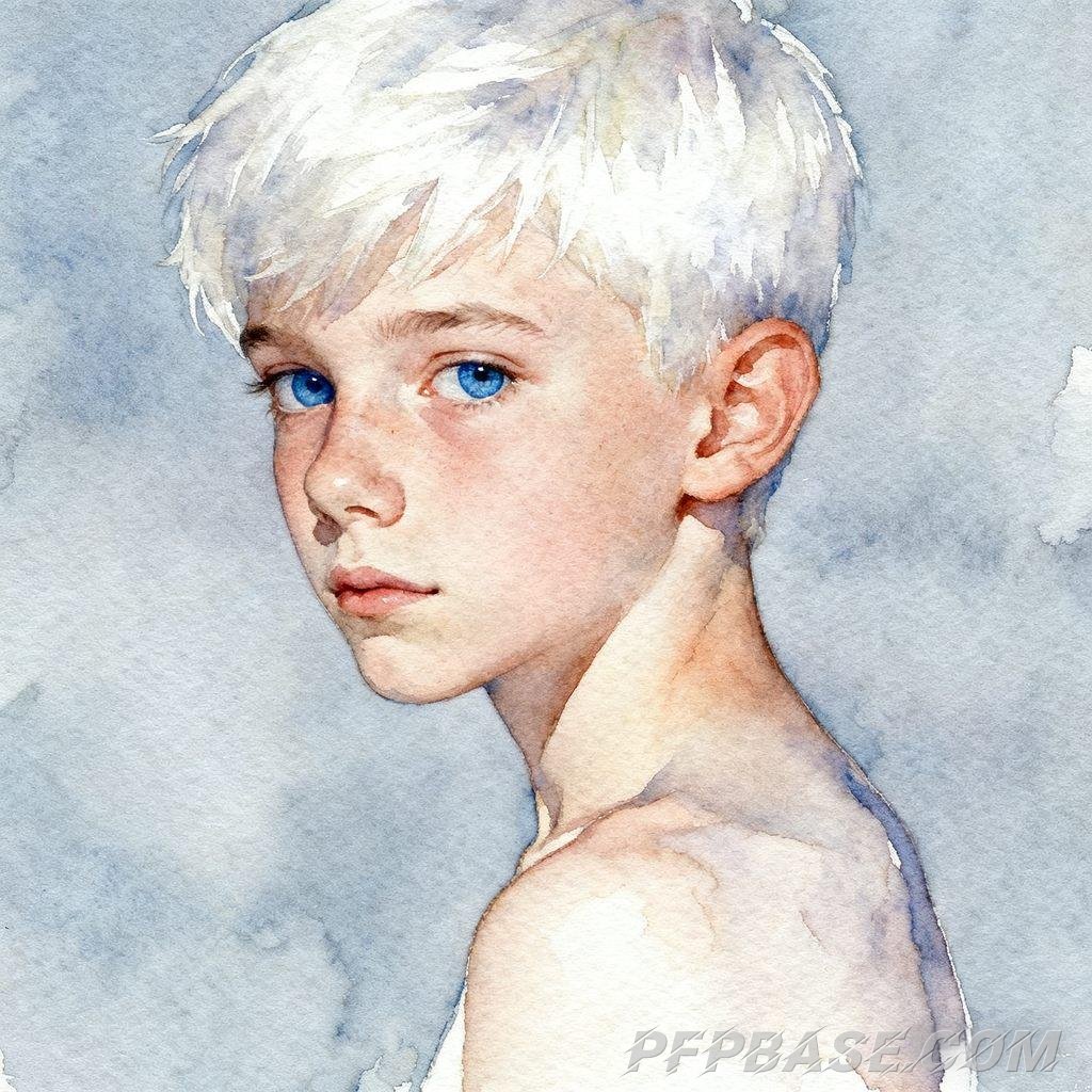 Image 7: silver-haired youth, dark-haired young man, enigmatic smoker, red-haired boy, white-haired youth