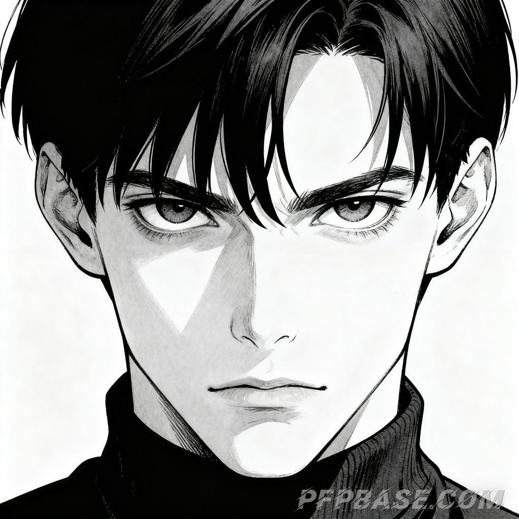 Image 3: sharp gaze, pensive youth, melancholic tears, lost gaze upward, enigmatic smile, silhouette against