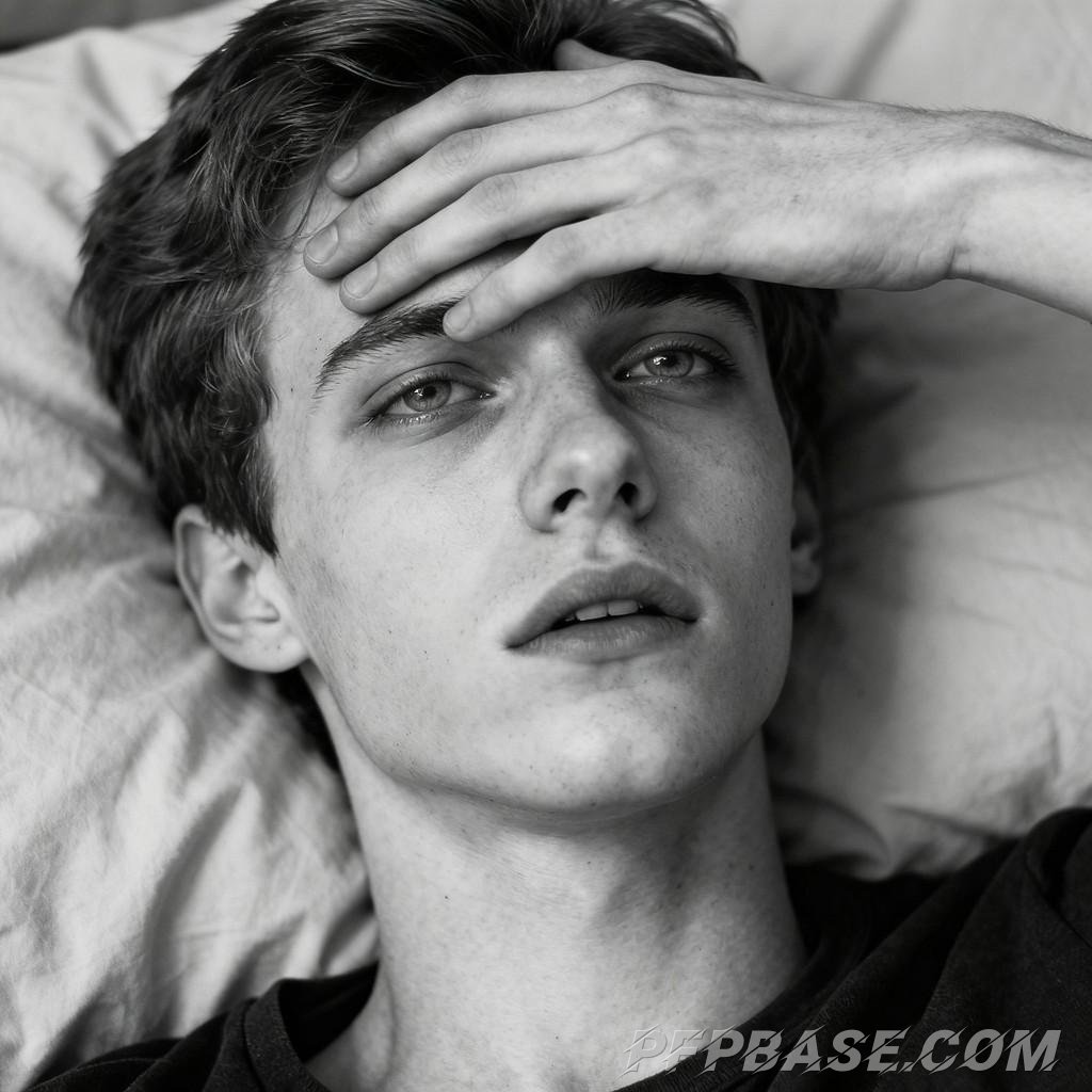 Image 3: modern, anime, youthful, male, black and white and gray