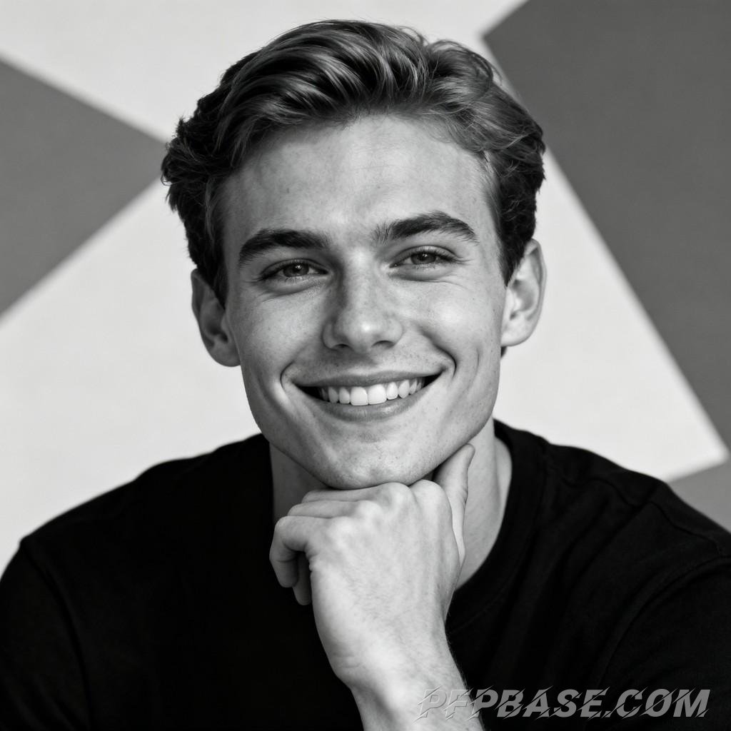 Image 4: modern, anime, youthful, male, black and white and gray