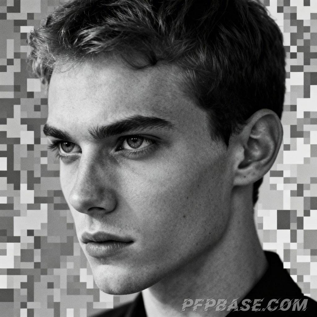 Image 6: modern, anime, youthful, male, black and white and gray