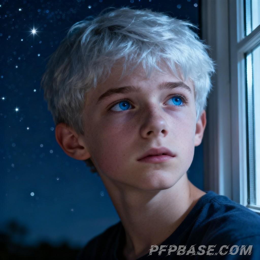 Image 5: blond boy, poodle, forlorn youth, teddy bear, silver-haired boy, striped vest