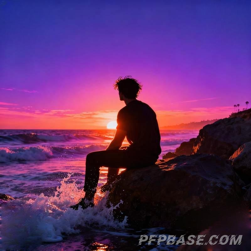 Image 1: male figure, mountain meadow, graffiti wall, forest light beams, coastal sunset, glacier canyon