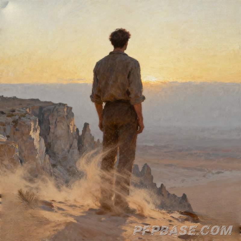 Image 6: male figure, mountain meadow, graffiti wall, forest light beams, coastal sunset, glacier canyon