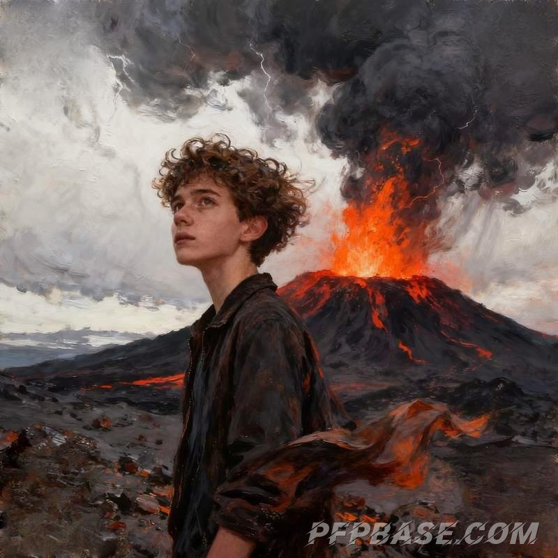 Image 7: youth, mountain range, graffiti wall, starlit lake, geometric space, volcanic plateau