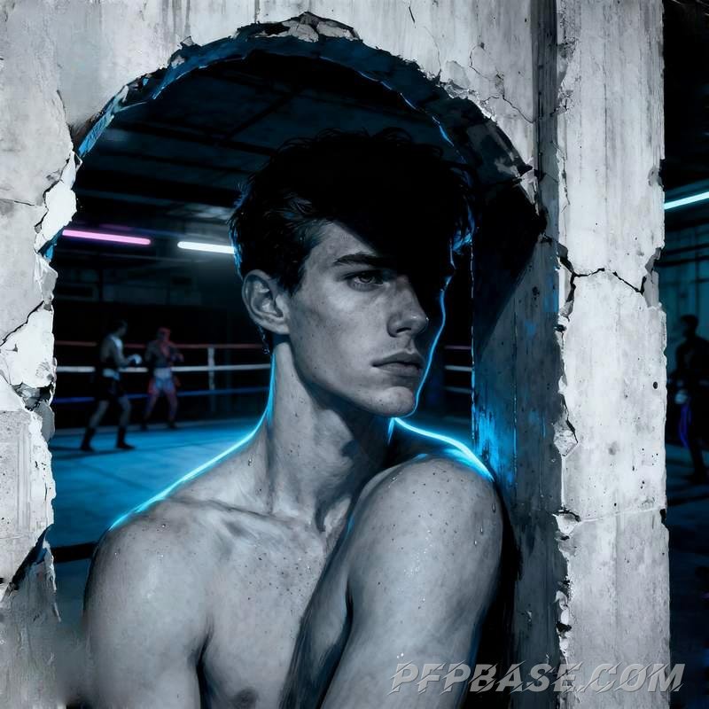 Image 6: boy, profile picture, graffiti, cliff, labyrinth, stone steps