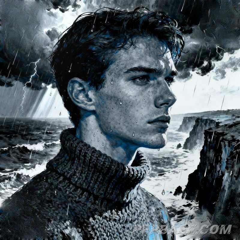 Image 7: boy, profile picture, graffiti, cliff, labyrinth, stone steps