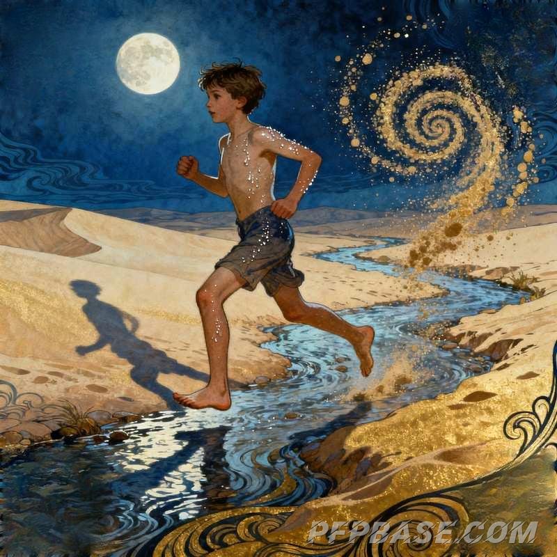 Image 2: guy, avatar, cool, light and shadow, nature, future