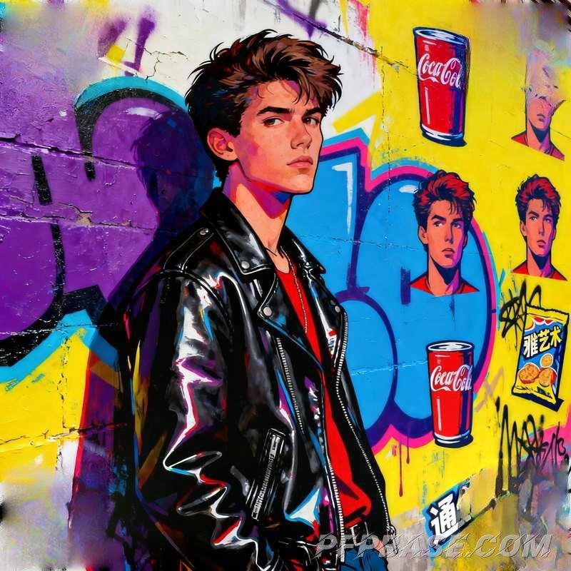 Image 5: man, city, forest, virtual space, desert, graffiti wall