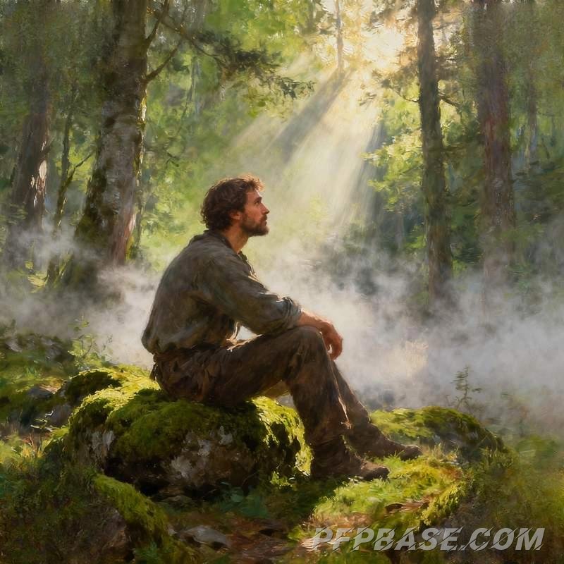 Image 6: man, city, forest, virtual space, desert, graffiti wall