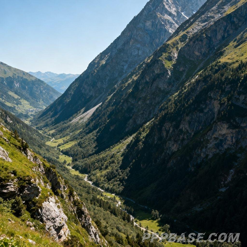 Image 6: towering mountain, nature, scenic beauty, exploration, harmony
