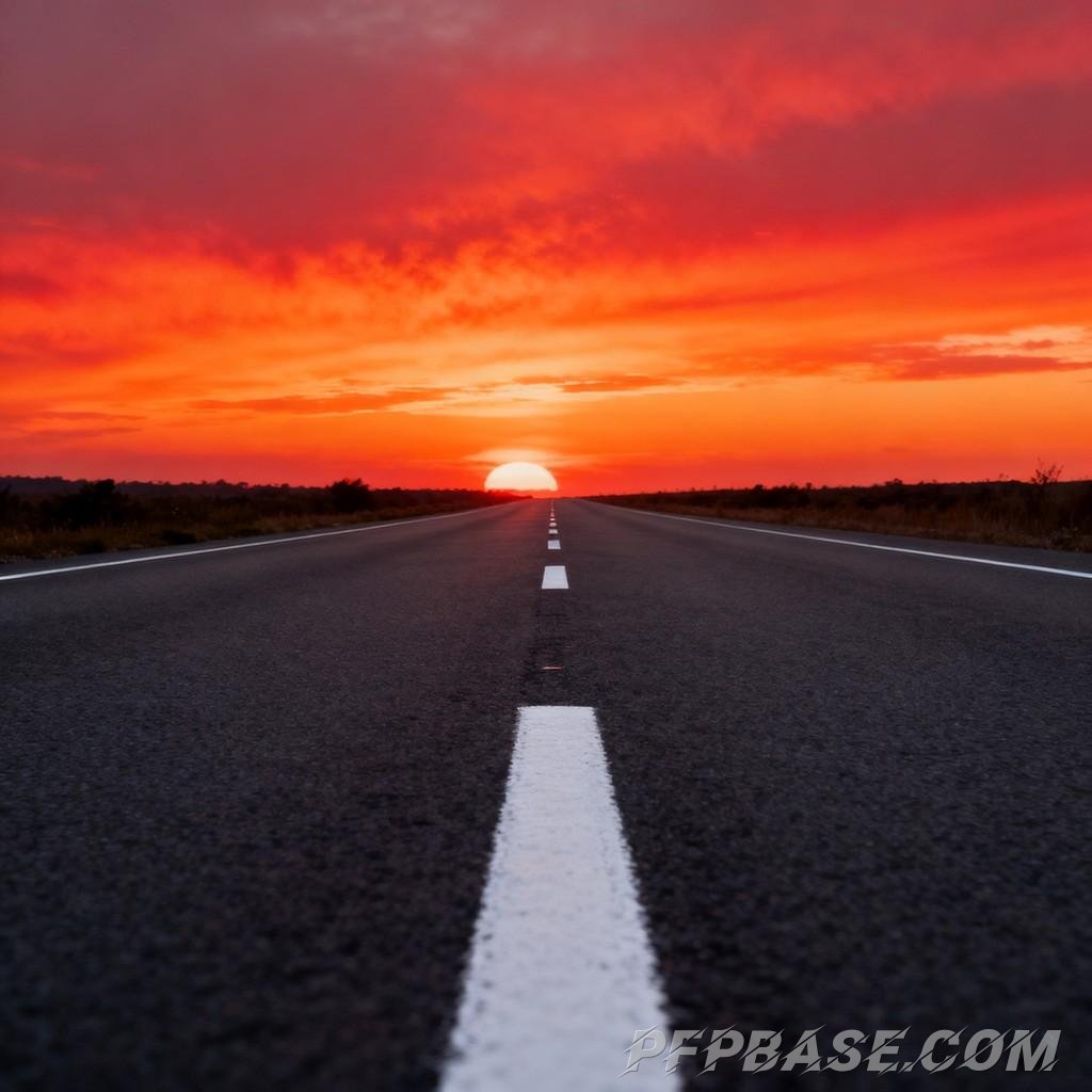 Image 6: golden, sunset, highway, tranquility, hope