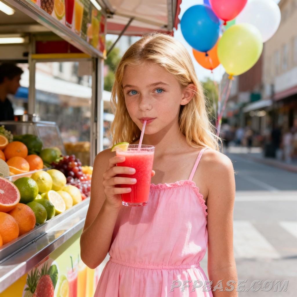 Image 2: sweet, young girl, summer, street, daily life
