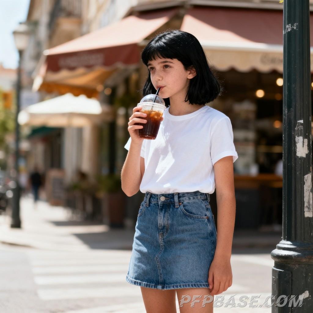 Image 6: sweet, young girl, summer, street, daily life