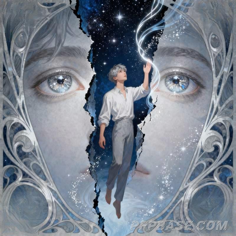 Image 3: male avatar, twilight mountains, misty forest, urban rooftop, dawn fog over wasteland, concrete wall