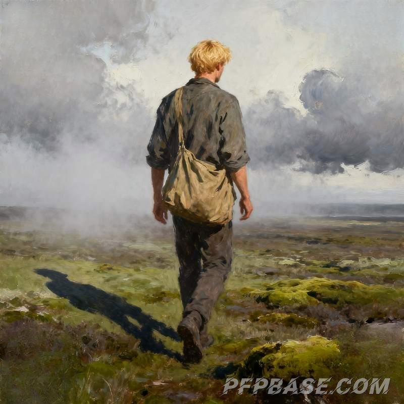 Image 5: male avatar, twilight mountains, misty forest, urban rooftop, dawn fog over wasteland, concrete wall