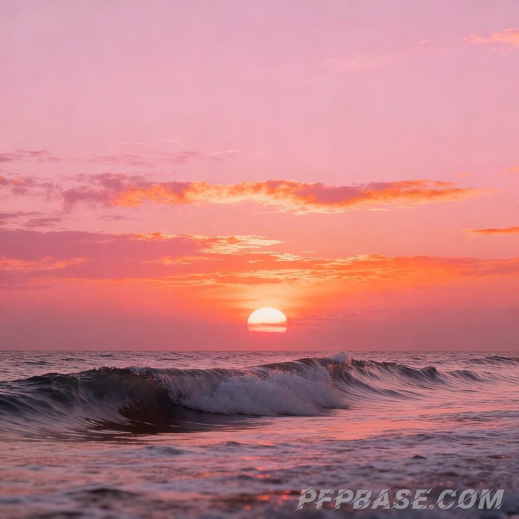 Image 2: dreamy, sunset, sea view, profile picture, design