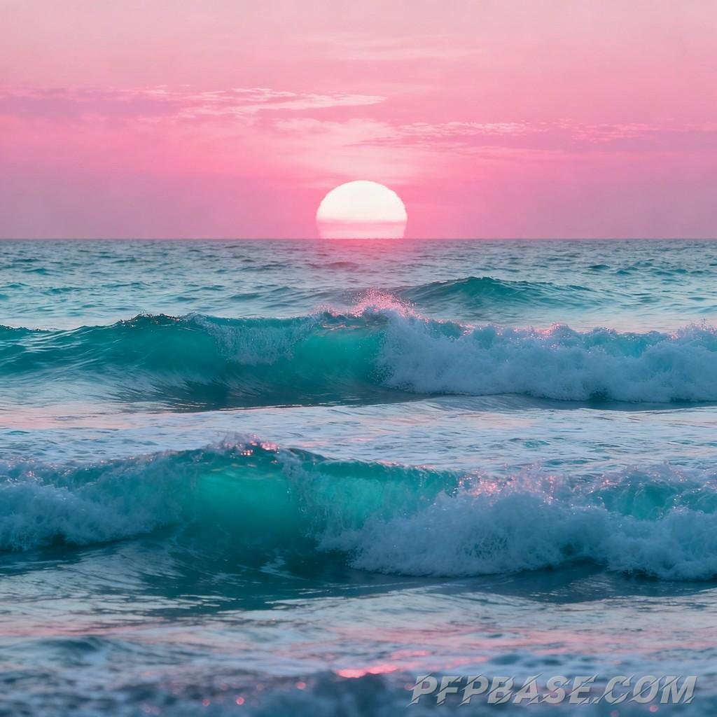 Image 4: dreamy, sunset, sea view, profile picture, design