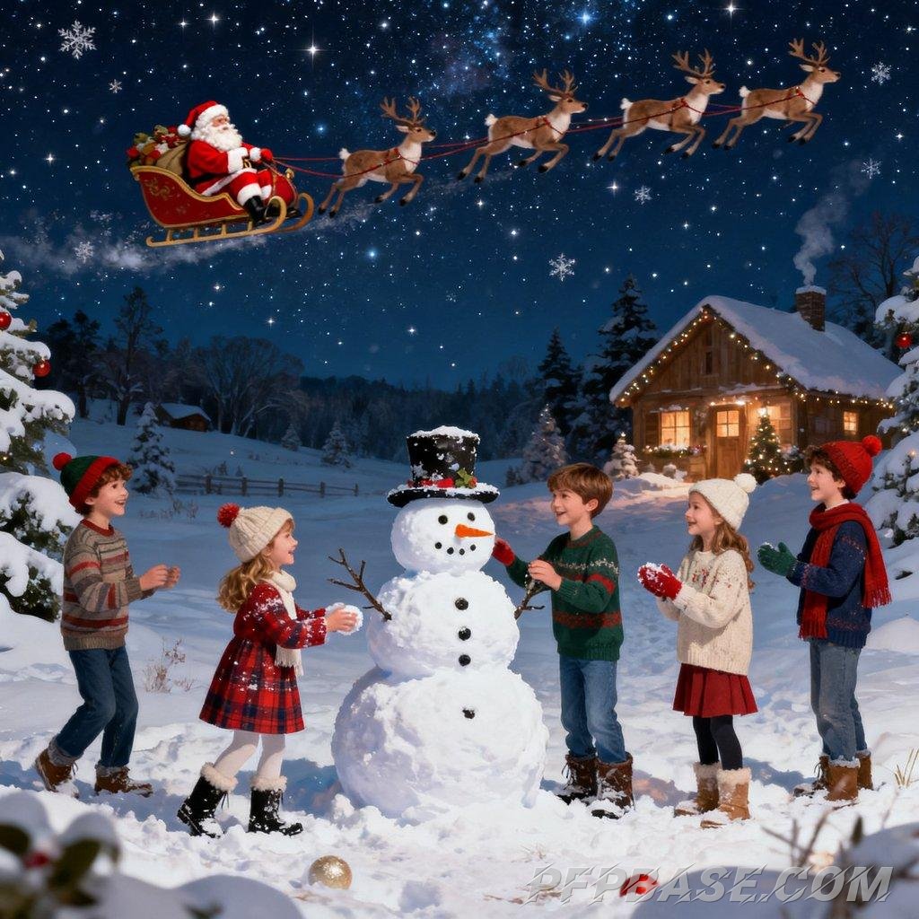 Image 3: dreamy flower garden, joyful snowy night, countryside stroll, painting delight, cloud daydreaming, b